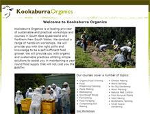 Tablet Screenshot of kookaburraorganics.com